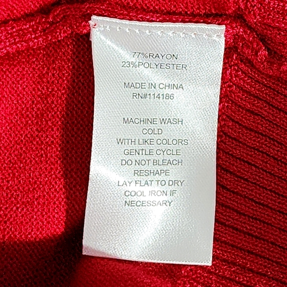 Retrology Long Sleeve Turtleneck Sweater Red Size XL - Picture 14 of 14